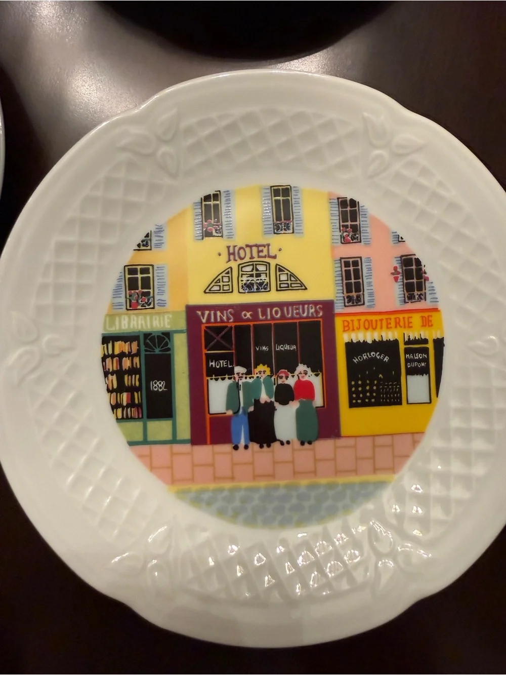 Philippe Deshoulieres Limoges Merchants Row Set of 10 Canape Plate